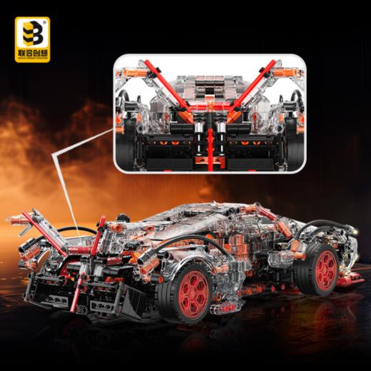 🔥【兰博基尼前行者 V12 积木机械感跑车💕】🏎 硬核来袭！1:14 极致复刻，👏未来感炸裂！品质拉满，乐高同款1000+，开团💰59包邮必入！ 商品图2