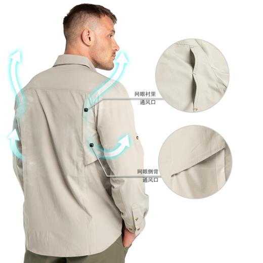 33000ft北欧户外男速干衬衣速干透气防晒长袖速干衣户外衬衫防泼 商品图5