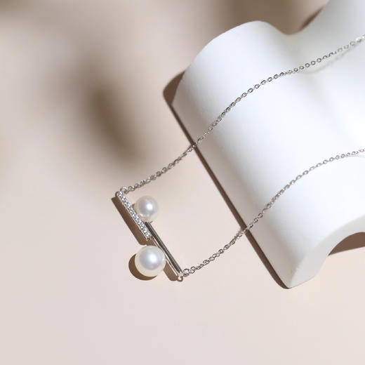 一心系列 S925银淡水珍珠链牌 商品图1
