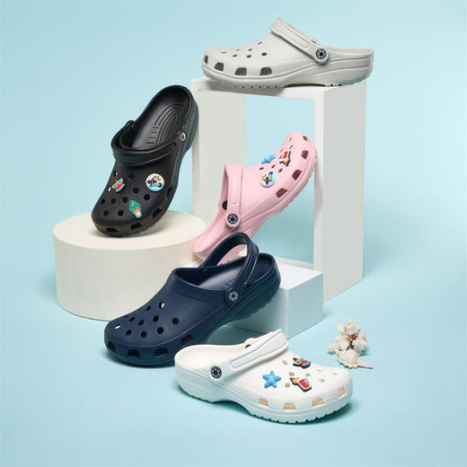 美尘  明星防滑男女款洞洞鞋（随机配6个鞋花） 商品图3