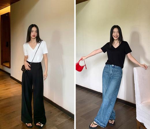 亏钱清仓🔥韩国小姐姐最爱的【AMTN宽松显瘦百搭V领T】💰69元秒完下架！总库存就1000来件！且买且珍惜 商品图4