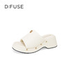 Dfuse迪芙斯2025夏季新款露趾拖鞋增高厚底坡跟凉拖一片式女鞋DFD2110024 商品缩略图5