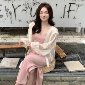 金蘑菇菇 粉彩鎏金 画里有花/轻薄透气氛围感 盛夏防晒连帽衬衫