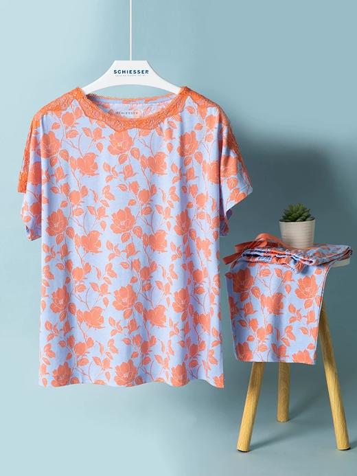 【32S棉莫单面布】SCHIESSER德国舒雅女士七分袖套装32S棉莫单面布九分袖套装31/24789H 商品图2