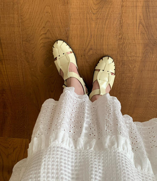 𝐇𝐞𝐫𝐞𝐮 3色编织真皮罗马凉鞋051408 商品图6