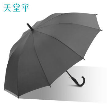 天堂伞 抗风双人雨伞长柄 10骨超大号半自动直杆晴雨两用伞商务伞天际灰 商品图2