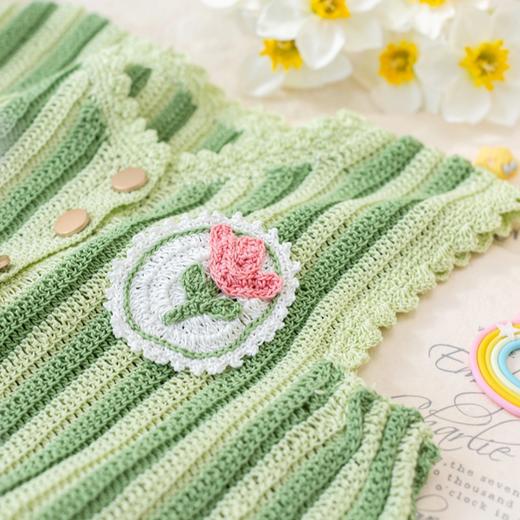 苏苏姐家郁金香条纹裙手工diy编织钩针蕾丝线毛线团裙子材料包 商品图2