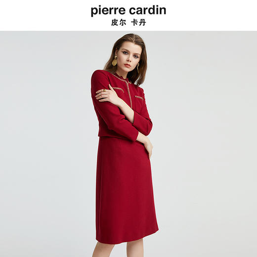 皮尔卡丹女装新款都市淑女修身轻仪式礼服裙P4318E4985T0 商品图3