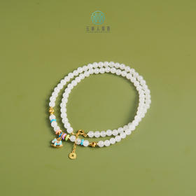 DS925和田玉项链-圆珠小马项链约5mm#