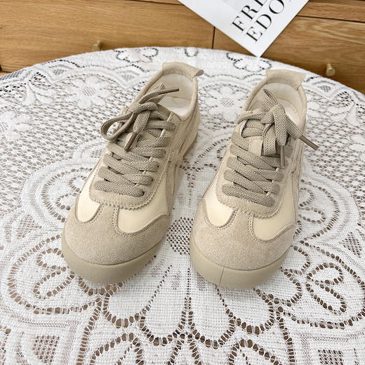 D051418复古时髦拼色系带阿甘鞋女百搭休闲运动鞋 商品图3