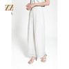 佐尔美春夏新款时尚百搭100%桑蚕丝阔腿裤长裤女M42KS54 商品缩略图1