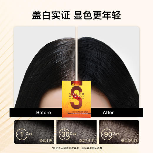 【独立小袋装】圣诗婷轻松染 3盒送染发工具 植物调理型染发膏 随心补染  商品图2