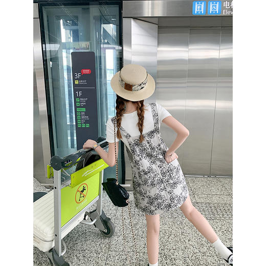 <曾小咸推荐>3.29现货秒杀 ！微信超特价！复古渡鸦印花背带短裙 日常199.99 立减100 秒杀99.99！！ 商品图4