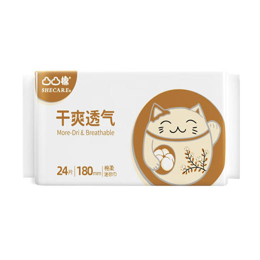 凸凸棉干爽透气180迷你卫生巾24片 商品图0