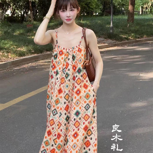 【部分现货】良木礼亚麻吊带连衣裙 商品图4