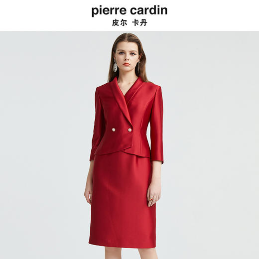 皮尔卡丹女装新款简约时尚知性礼服连衣裙P4308E4975R0 商品图0