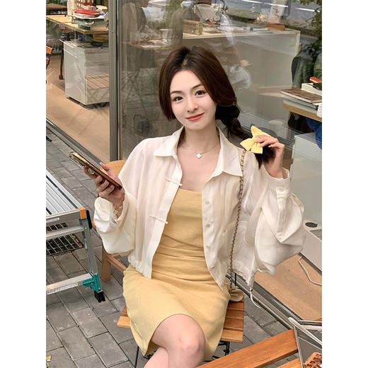 金蘑菇菇 内搭终结者/浪漫松弛极简感 大气修身吊带连衣裙 商品图4