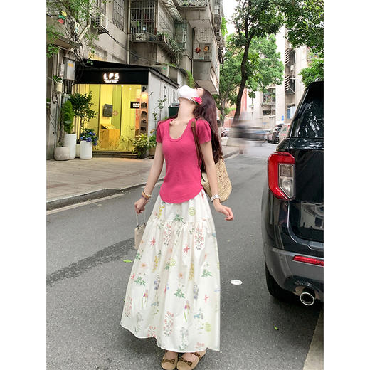 【110元任选2件】最后一波现货！2色针织U领短袖 商品图2