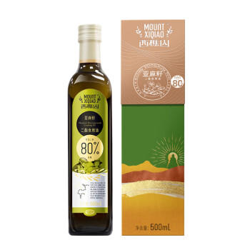 西樵山亚麻油 亚麻籽二脂油 甘油二酯食用油含量80% 500ml/瓶 单瓶装 /粮油调味 /食用油 /其他油 商品图3