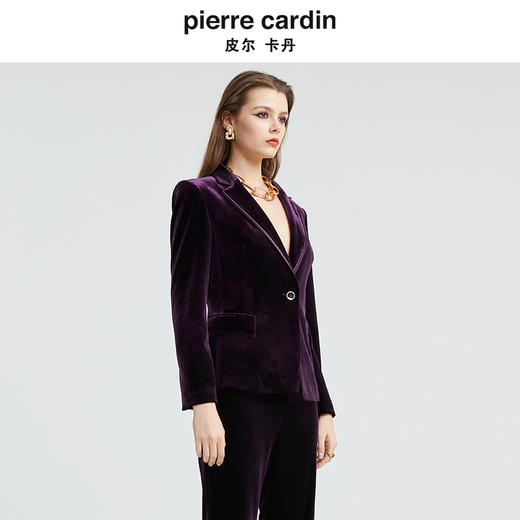 皮尔卡丹女装新款时尚摩登复古丝绒西装P4320U4992Z0 商品图1