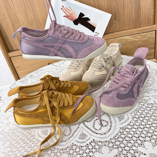 D051418复古时髦拼色系带阿甘鞋女百搭休闲运动鞋 商品图2