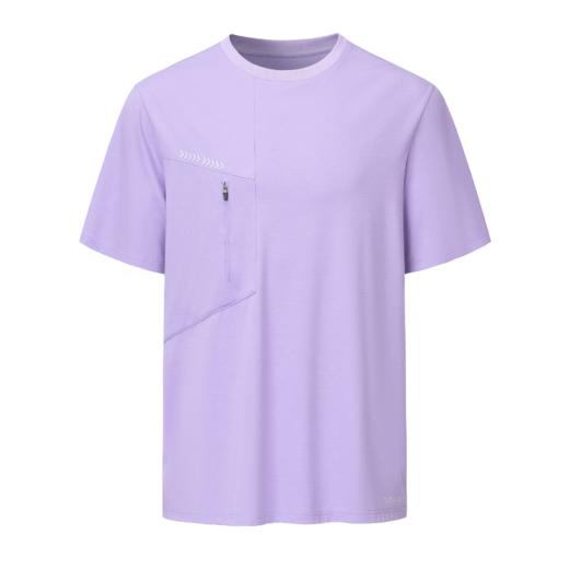 puzxrry男士短袖t恤圆领夏季运动休闲凉感抗菌上衣宽松高弹体恤 商品图3