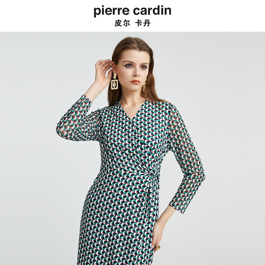 皮尔卡丹女装新款时尚修身淑女收腰连衣裙P4331E4940G3 商品图4