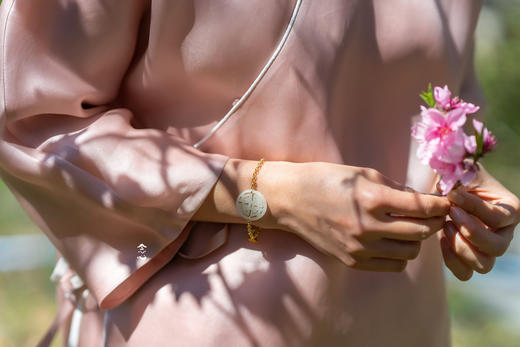 和田玉手链团寿莲蓬 商品图1