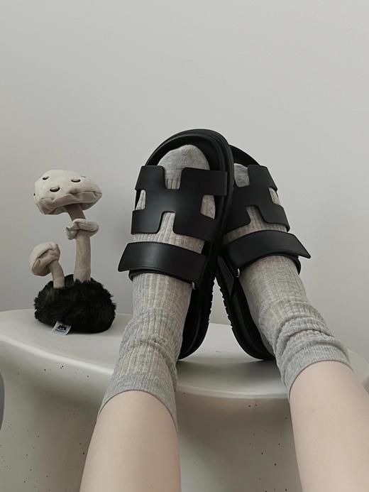 爱马仕二舅拖鞋 全系列升级#垫脚做法改牛皮丝印（HC） 商品图4