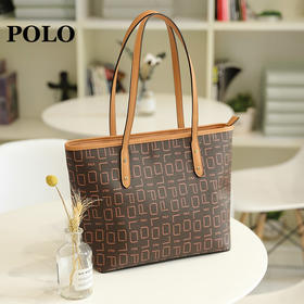 POLO 女士手提包时尚百搭斜挎包大容量印花单肩女包340983