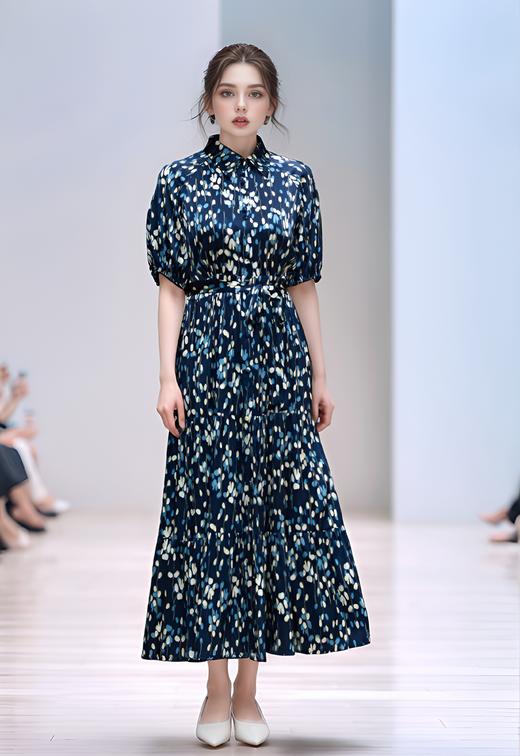 衣领断摆收腰斜插包连衣裙 商品图2