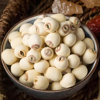 鲜丰春莲子带芯莲子新鲜干货湘潭白莲子无硫有芯心的莲子百合干炖汤1斤 /粮油调味 /南北干货 /果茎食补干货 商品图3