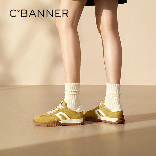 千百度厚底时尚德训鞋女款增高板鞋运动休闲鞋跑步鞋A25108104 商品图0