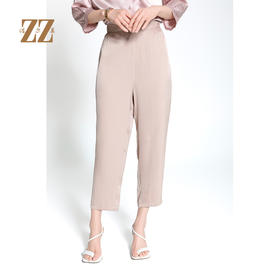 佐尔美夏季新款时尚百搭桑蚕丝休闲裤女M42KS03