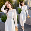 绝美漂亮连衣裙夏2025新款高级气质收腰显瘦飘逸仙气长裙子QIXFS2575-5 商品缩略图1