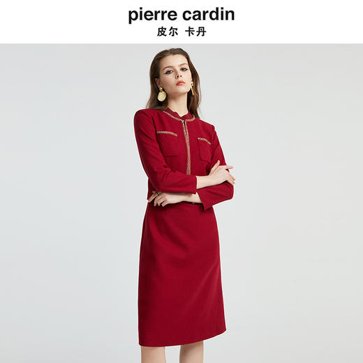 皮尔卡丹女装新款都市淑女修身轻仪式礼服裙P4318E4985T0 商品图1