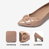 【静音系列】千百度粗高跟羊皮鞋女通勤正装浅口单鞋A25171680 商品缩略图3