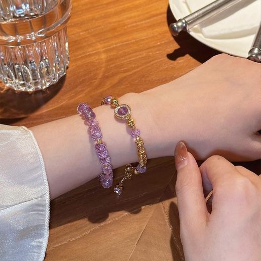 钻石豪门30000积分高品质天然紫色水晶手链（14CM） 商品图3