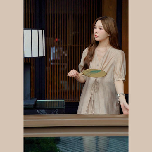 金蘑菇菇 Chinoiserie 纸纱/新中式轻国风天丝暗纹工艺套装气质 商品图2