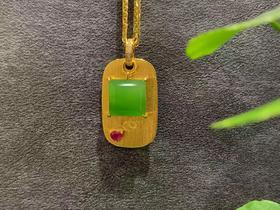 【御珠宫坊】金镶碧玉吊坠