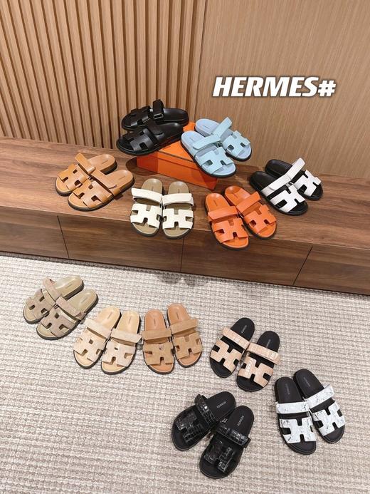 爱马仕二舅拖鞋 全系列升级#垫脚做法改牛皮丝印（HC） 商品图10