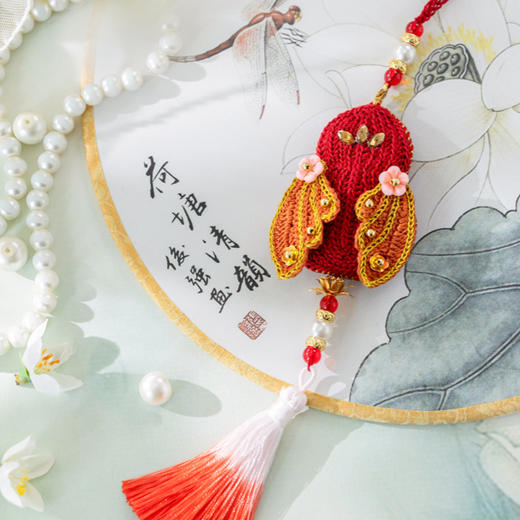 苏苏姐家金蝉福禄香囊手工DIY钩针蕾丝线毛线团礼物挂件材料包 商品图1