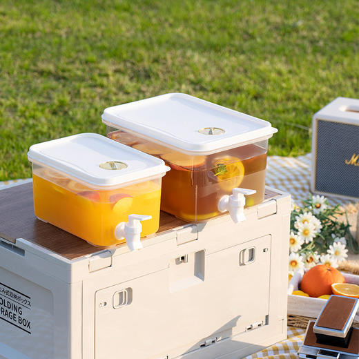 「大容量5L装」冷饮大容量水果茶冰镇凉水桶冰箱冷水壶带龙头野餐露营冷水壶餐饮用具 商品图1