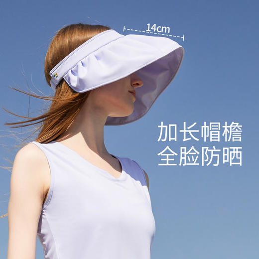 【空顶造型透气不闷热】素湃Supield贝壳遮阳帽F577超轻防护卷曲折叠出行便捷加长帽檐不易变形 商品图5