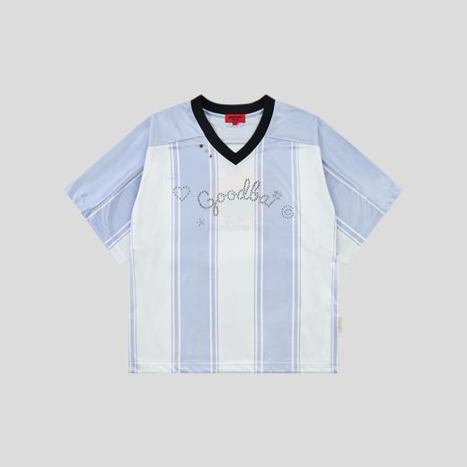 GOODBAI GOODEES烫钻logo花花仙人掌印花V领oversize球衣 商品图2