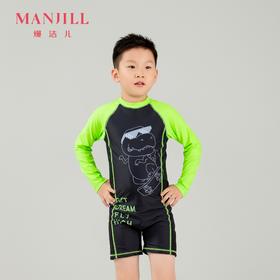 【商场同款】【赠泳帽】熳洁儿 男童泳装长袖连体泳衣25206608