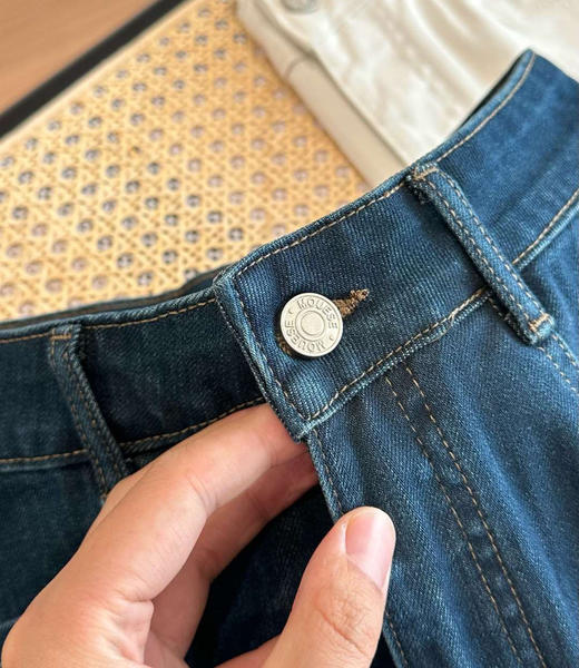 高端款四面弹A字高腰牛仔短裤051306 商品图6