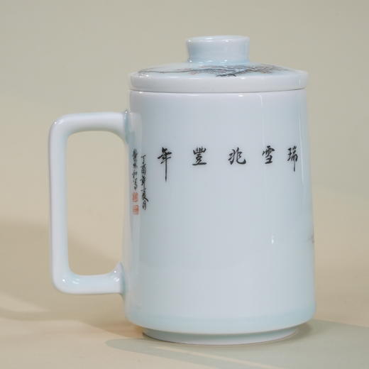 昌南大师景德镇陶瓷《瑞雪兆丰年》茶水分离杯 商品图6