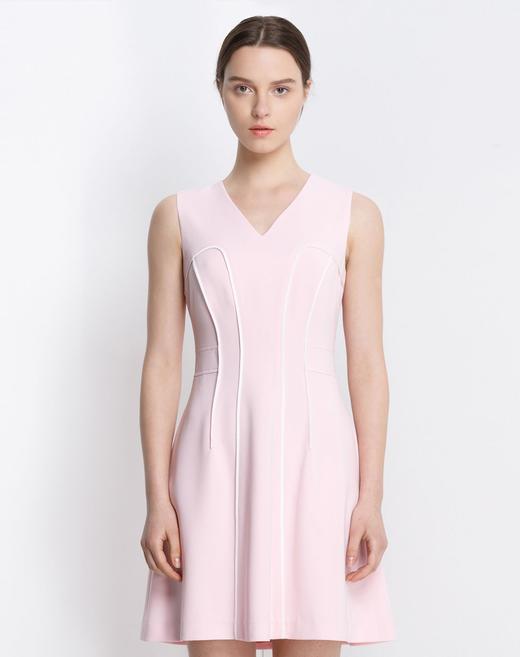 4894415289800  宝姿PORTS  粉色都市时尚V领无袖连衣裙 商品图0