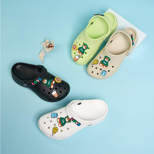 美尘  云朵洞洞老爹花园洞洞凉拖鞋（配8个鞋花） 商品图1